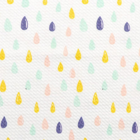 David accessories Water-Drop Pattern Bullet Printed Liverpool Textured Printing Fabric 4 Way Stretch Spandex Knitting Fabric by Yard for Headwrap ...