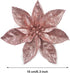 GL-Turelfies 12 Pcs Glitter Christmas Flowers(16cm/6.3’’) with 12 Pcs Clips Artificial Poinsettia Flower Christmas Tree Flower Decorations Xmas Tr...