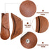 6 Pieces Cast Iron Handle Cover Handmade Thick Skillet Handle Cover Full Grain Frying Pan Sleeve Rustic PU Leather Hot Holder Double Layered Leath...