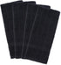 DII Basic Terry Collection Windowpane Dishtowel Set, 16x26, Black Solid, 4 Piece...