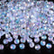 OIIKI 200Pcs Crystal Acrylic Rondelle AB Color Beads, 8mm/0.3inch Clear Loose Beads, Crystal Faceted Acrylic Beads, Briolette Bead for DIY Crafts ...