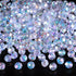 OIIKI 200Pcs Crystal Acrylic Rondelle AB Color Beads, 8mm/0.3inch Clear Loose Beads, Crystal Faceted Acrylic Beads, Briolette Bead for DIY Crafts ...