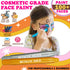 Jim&Gloria Water Based Face Paint Kit with Stencils, 12 Large Professional Face Painting Kit for Kids Party Facepaint Halloween Makeup Washable Bo...