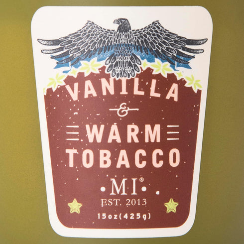 Manly Indulgence Vanilla & Warm Tobacco Scented Candles for Men, 2 Wick, 15 oz Premium Soy Blend Wax, 60H Burn, Candles for Home Scented – Made in...