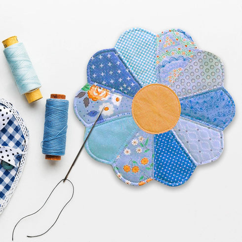 English Paper Piecing Template Set Flower Shape Grandmother's Garden Quilting Kit for Patchwork Beginners on Bags, Blankets, Pillowcases Handmade ...