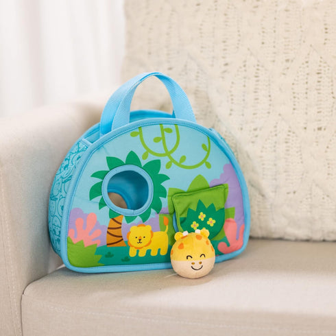 Melissa & Doug Rollables Take-Along Tote with Giraffe Infant and Toddler Toy (2 Pieces)...