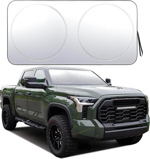 Windshield Sun Shade Car Window Shade UV Reflector Keeps Vehicle Cool Folding Sun Visor Heat and Sun Reflector (Ultra-Large 70 x 35 inches)...