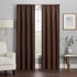 ECLIPSE Kendall Modern Blackout Thermal Rod Pocket Window Curtain for Bedroom or Living Room (1 Panel), 42 X 84, Chocolate...