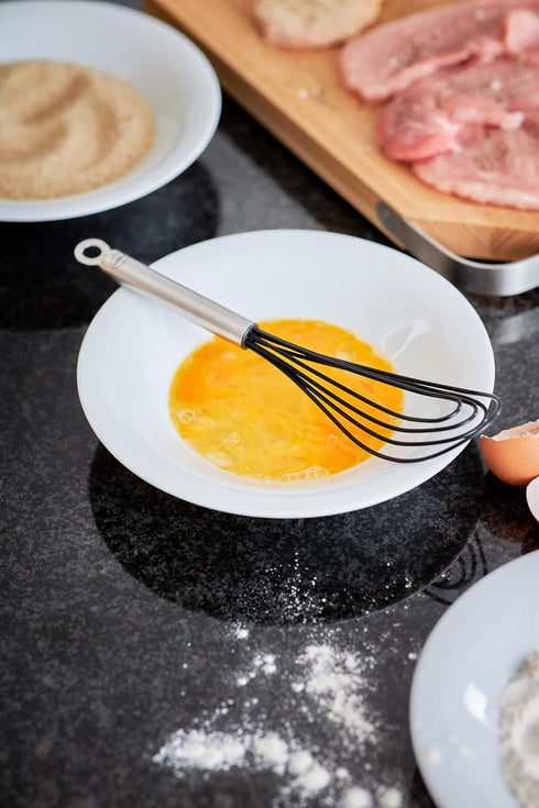 Rosle 95656 Stainless Steel & Silicone Flat Egg Beater Whisk 10.4 Inch, Silver...