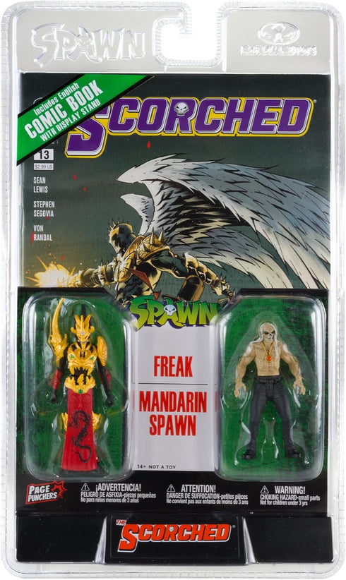 McFarlane Toys - Spawn Page Punchers 2pk Freak and Mandarin Spawn 3in Action Figures with Comic...