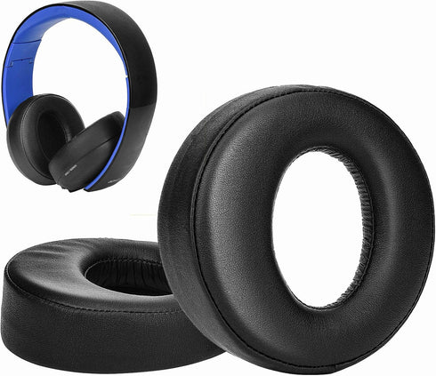 SOULWIT Replacement Ear Pads for Sony Gold Wireless Playstation PS4 Headset, Earpads Cushions for 2014 Version (Model CECHYA-0083) Headphone - 008...