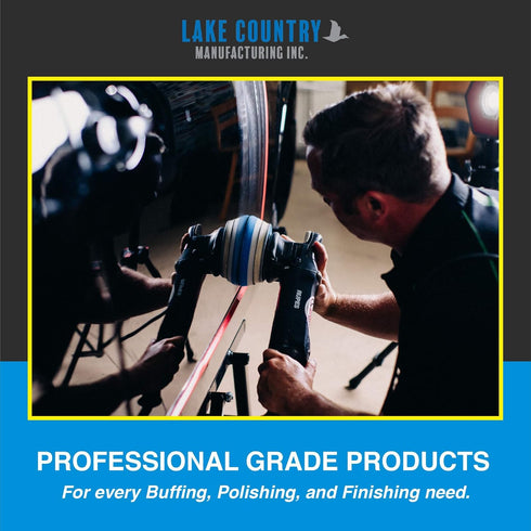 Lake Country Dual-Action 3” Backing Plate - Flexible Polishing Pad Plate w/Smooth Finish - Hook and Loop Pad Fastener - Black & Yellow Polisher Ba...