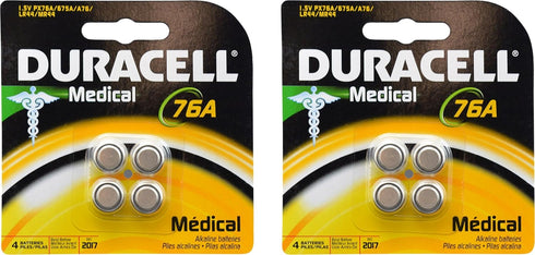 Duracell 76A LR44 Duralock 1.5V Button Cell Battery, 8 Pack...