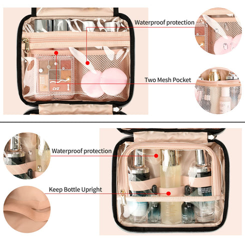 CUBETASTIC Travel Toiletry Bag, Makeup Bag for Women, Portable Water-resistant Small Travel Bag for Toiletries & Cosmetic Essentials...