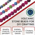 Mandala Crafts Volcanic Lava Beads for Jewelry Making Bulk Kit - Natural Lava Stone Beads 7 Chakra Beads - 4mm 6mm 8mm 500 Lava Rock Beads for Ess...