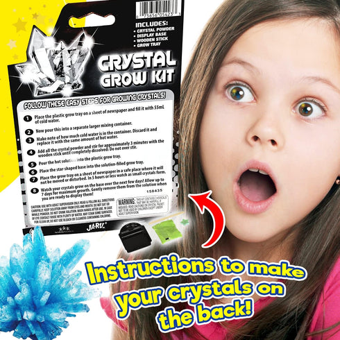 JA-RU Magic Crystal Growing Kit (1 Mineral Toy Set) DIY Science Experiments for Kids & Teens. Fun & Cool STEM Educational Lab Toys. Popular Gift I...