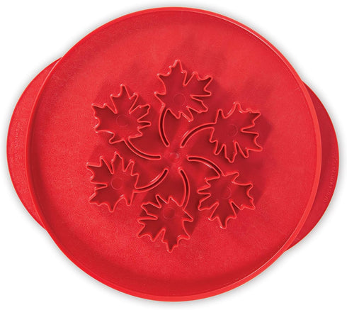 Nordic Ware Apples & Leaves Reversible Pie Top Cutter, Red...