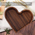 Pssopp Wooden Serving Platter, 14.5x14.5cm Heart Shape Smooth Textured Elegant Nonslip Table Tray for Tea Food Snack Kitchen Utensils (Heart 14.5x...