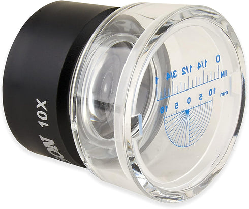 Carson LumiLoupe 10x Power Pre-Focused Stand Magnifier With Dual Lens and Snap-On Reticle (LL-20)...