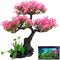 Beaupretty 1 Set Artificial Aquarium Plants Pink Cherry Blossom Tree Decor Fish Tank Tree Decorations Plastic Realistic Plants Turtle Tank Plants ...