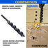 3/4-Inch x 7-1/2-Inch Triple-Cut Black Auger Drill Bit for Wood, Quick Change Hex Shank 3/8-Inch, Precision Drilling in Soft and Hard and Wood for...