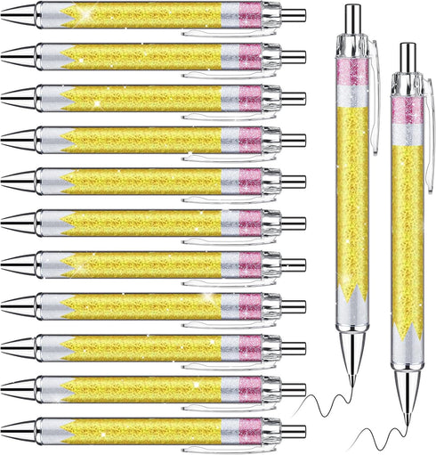 24 Pcs Glitter Ballpoint Pens Teachers Appreciation Pen Gift Set Cute Ballpoint Teacher Pens Best Teaching Gift for Office School Teacher Student ...