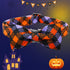 Halloween Dog Collar, Pet Collar Dog Bow Plaid Dog Collar Girl Boy Holiday Pet Dog Collar Gift Bow Dog Collar Cute Soft Puppy Collar for Large Dog...