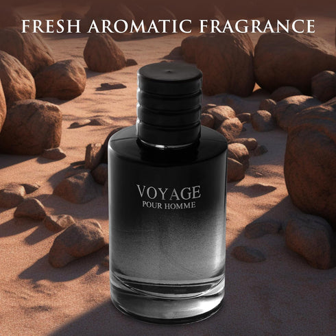 Voyage for Men Eau De Parfum - Sophisticated Male Fragrance Composition of bergamot, Pepper, Lavender, Star Anise & Nutmeg - Base of Peppery & Van...