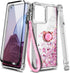 NZND Designed for T-Mobile REVVL 6 PRO 5G Phone Case, REVVL 6X PRO 5G Case, Glitter Floating Liquid Cute Case with Tempered Glass Screen Protector...
