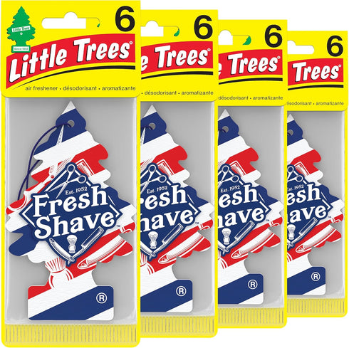LITTLE TREES Air Fresheners Car Air Freshener. Hanging Tree Provides Long Lasting Scent for Auto or Home. Fresh Shave, 24 Air Fresheners...