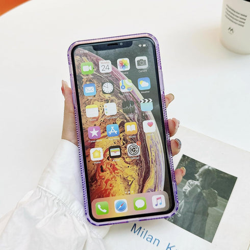 for iPhone Xs Max Case Cute Clear Bling Crystal Diamond Phone Case, with Sparkle Camera Len Protector Soft TPU Cover Case for Women Girls, Green.....