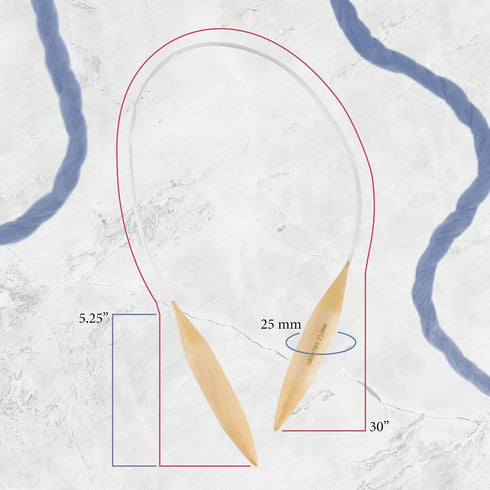 JubileeYarn Jumbo Bamboo Circular Knitting Needle Sets - US 50 (25mm)...