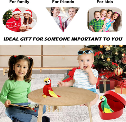 2PCS 7.9" Parrot Stuffed Animal Plush Bird Toy Cute Doll Gifts for Girls Boys...