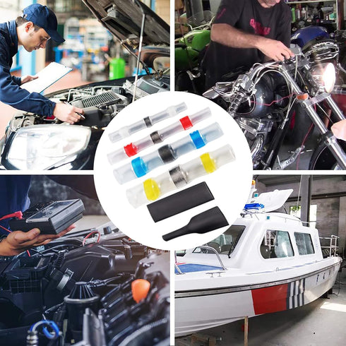 Self-Solder Seal Wire Connectors Kit,Mixed Heat Shrink Tube kit,Waterproof Electrical Wire Terminal Butt for Car Boat Marine Truck(350)...