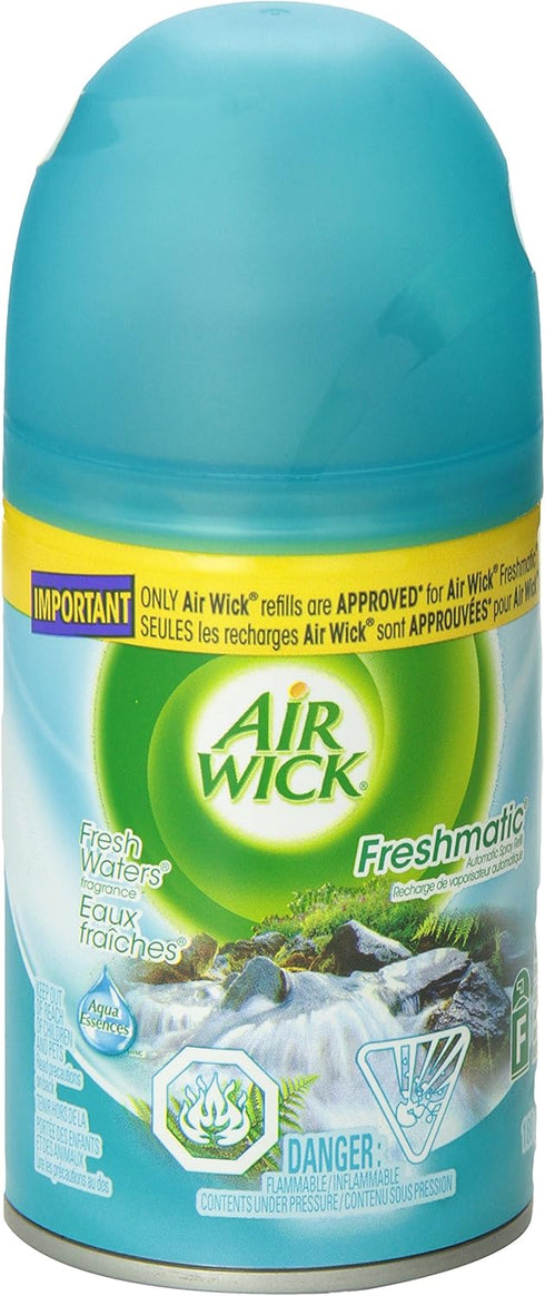 Air Wick Automatic Air Freshener Spray Refill, 1ct, Fresh Waters, Odor Neutralization, Essential Oils...