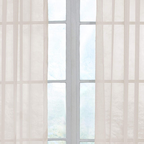 Odor Neutralizing Sheer Voile Grommet Window Curtain for Bedroom or Living Room (1 Panel), 59 in x 95 in, Ivory...