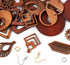 FASHEWELRY 20Pcs Wood Dangle Earrings Making Kit DIY Bohemian Earring Boho Charms Teardrop Rhombus Wooden Earring Blanks with Hooks & Jump Rings f...