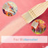 2PCS Flat Hake Paint Brushes, Hake Brush for Watercolor Brush Paint Artist Painting Brushes Set Sheep Hair Bristle for Watercolor, Wash Ceramic Po...