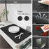 Drying Mat for Kitchen Countertops, Coffee Mat Hide Stain Rubber Backed Absorbent Dish Drying Mat (Black, 16"x24")...