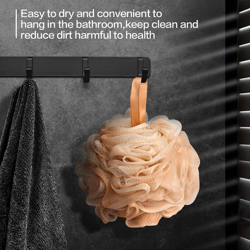 Loofah Bath Sponge Shower Loofahs, 4 Pack Soft Loofa Exfoliating Body Scrubber Mesh Shower Puff Pouf Ball Luffa for Men and Women(50g/pcs)...