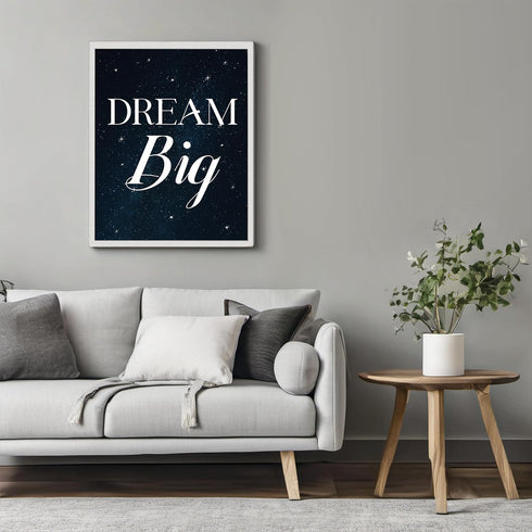 Posterizer 1 pcs-dream big-encouraging quote-Kids Room Art-Motivational & Inspirational Art-decor for nursery toddlers kids room- UNFRAMED Wall Ar...