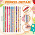 Sabary 48 Pcs Happy Birthday Pencils Rubber Bracelets Set Birthday Party Favors Birthday Pencils Silicone Wristbands Birthday Bracelet for Kids St...
