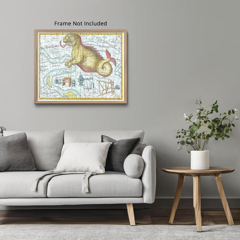 Posterizer 1 pcs-Johann Elert Bode Cetus-Antique Celestial Maps-Astrology & Zodiac Art-Astronomy & Celestial Art-Gift for Steampunk and Astrology ...