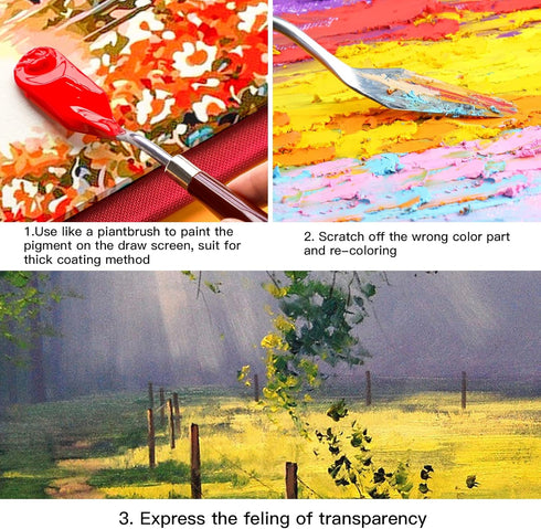 10PCS Palette Knife, Stainless Steel Painting Knife Set, Flexible Spatula Pallet Knife, Metal Artist Knives, Oil Painting Accessories Color Mixing...