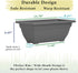 Rectangle Planter Box, 16 Inch Indoor/Outdoor Rectangular Planter, Durable UV Resistant, 2 Gallon Plastic Window Box Trough, Use for Herbs, Succul...