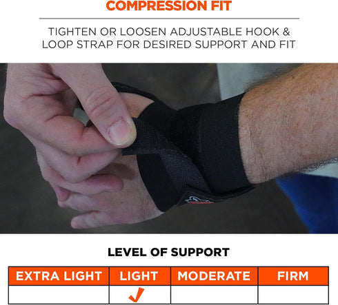 Ergodyne ProFlex 420 Wrist Wrap with Thumb Loop, Black, Large/X-Large...