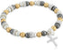 Nine West Women's Boxed Tritone Cross Stretch Bracelet, Size: 0...
