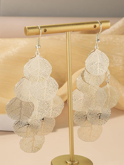 Boho Gold Dangle Earrings for Women Trendy Long Drop Chandelier Bohemian Fligree Leaf Earrings Dangling Lightweight Hyopallergenic for Women...