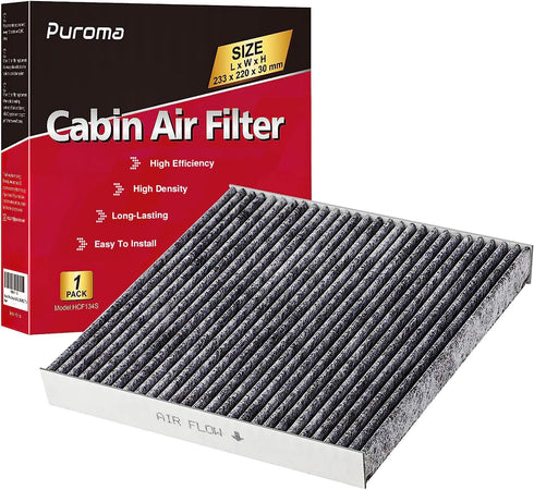 Puroma Cabin Air Filter with Activated Carbon, Replacement for CP134, CF10134, Honda & Acura, Civic, CR-V, Odyssey, CSX, ILX, MDX, RDX, AT134 (1 p...