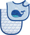 Luvable Friends Unisex Baby Bib and Burp Cloth Set, Blue, One Size...